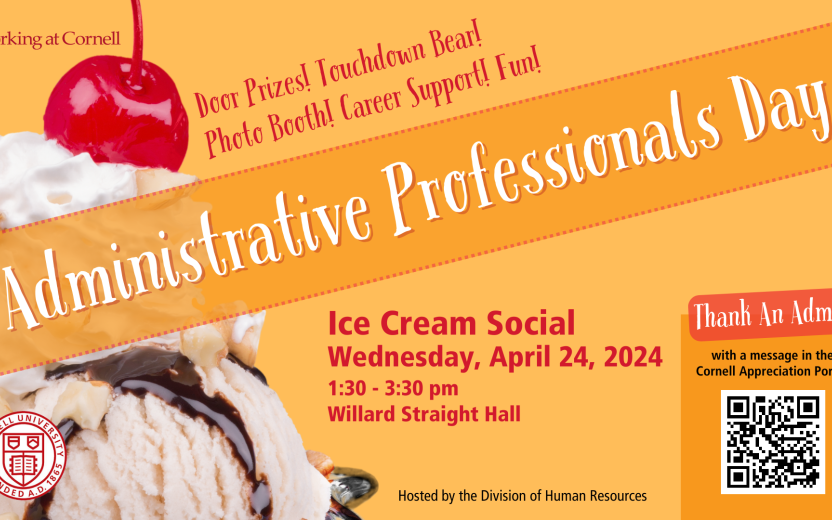 administrative professionals day ice cream social  poster